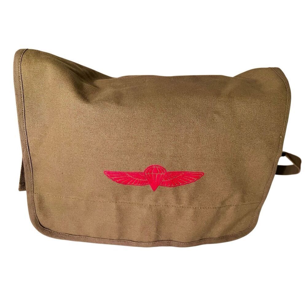 Rothco Israeli Military Paratrooper Emblem Canvas Shoulder Messenger Bag NWOT - Picture 4 of 14